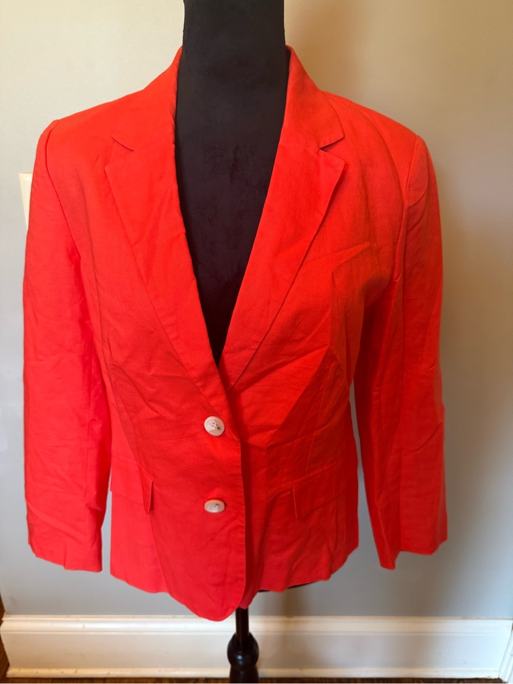Dark Coral (red orange)  Blazer Jacket - Classic Tailored Style